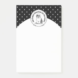 Cool Old English Sheepdog (Gray 1) Cute Funny Post-it Notes