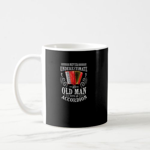 Cool Old Man With An Accordion   Musician Player Z Coffee Mug