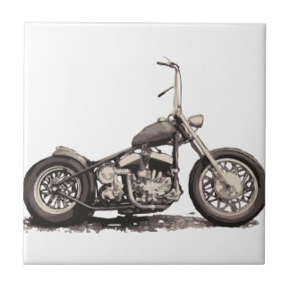 Cool Old Motorbike Tile