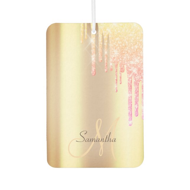 Cool Ombre Glitter Drips Air Freshener (Front)