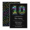 Cool on Black Fun 10th Birthday Party Invitation