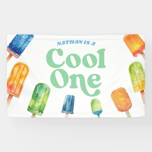 Cool One Blue Retro Popsicle 1st Birthday Party
