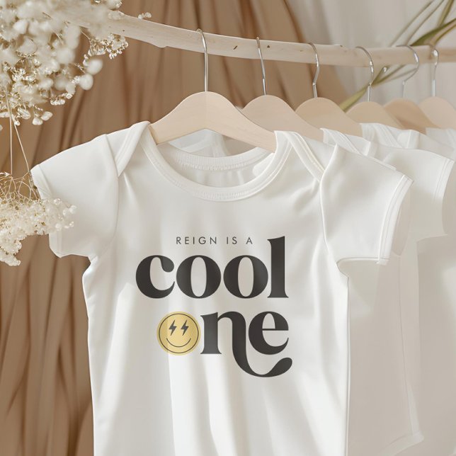 Cool One Boy Groovy Kid's Checkered Retro Baby Bodysuit (Creator Uploaded)