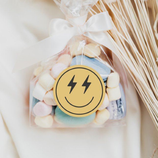 Cool One Boy's First Birthday Checkered Retro Classic Round Sticker (Creator Uploaded)