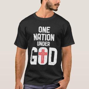 Cool One Nation Under God Religion Red Cross Activ T-Shirt