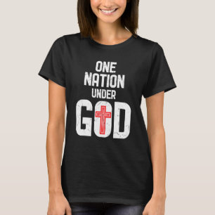 Cool One Nation Under God Religion Red Cross Activ T-Shirt