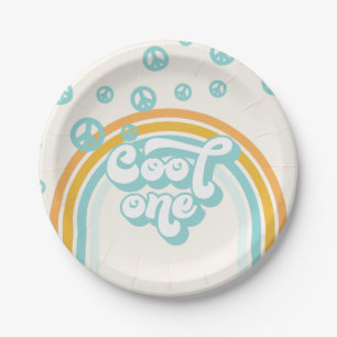 Cool One Retro Boy 1st Birthday Paper Plates