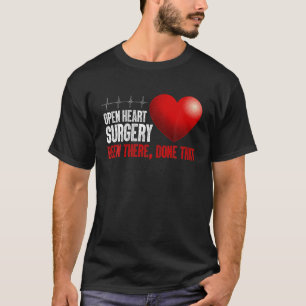 Cool Open Heart Surgery Art Men Women Heart Attack T-Shirt