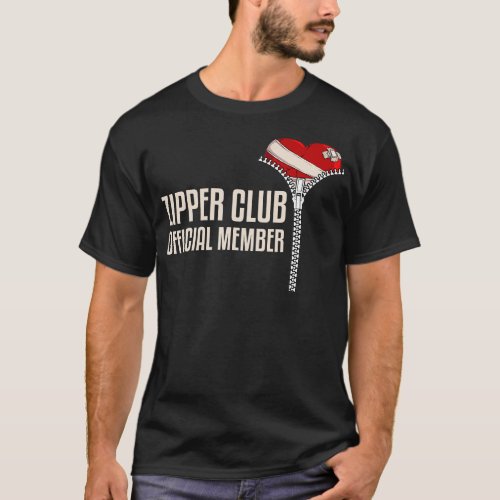 Cool Open Heart Surgery Art Men Women Zipper Club  T_Shirt