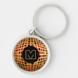 Cool Optical Dotty Illusion Monogram Keychain