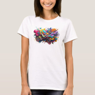 Cool Orange ABSTRACT ART Wearable Art T-Shirt