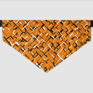 COOL Orange Black White Pet Bandana Collar