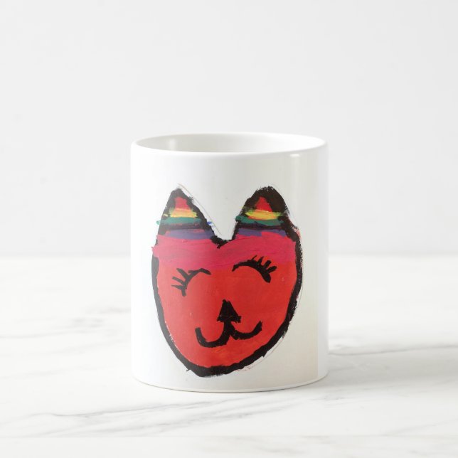 Cool orange cat coffee mug (Center)