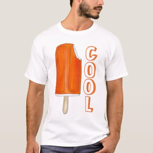 Cool Orange Popsicle Creamsicle T_Shirt