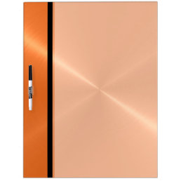 Cool Orange Shiny Stainless Steel Metal Dry Erase Board