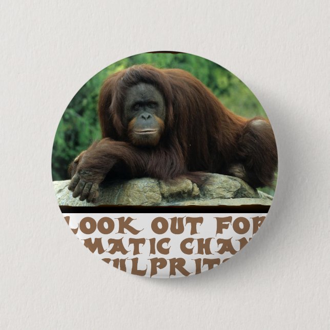 cool Orangutan designs Button (Front)