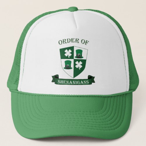 Cool Order of Shenanigans Crest Shenanigan Squad Trucker Hat