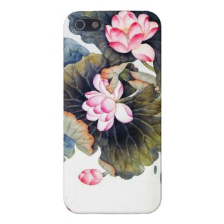 Cool oriental chinese beautiful lotus leaf butterf iPhone case