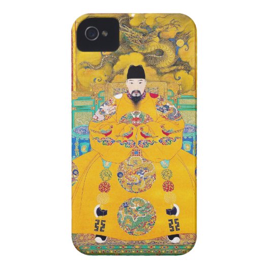 Cool oriental classic chinese woodcut emperor art Case-Mate iPhone case (Back)