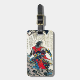 Cool oriental classic japanese samurai warrior art luggage tag