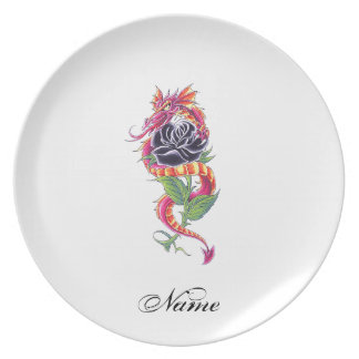 cool oriental dragon tattoo plates zazzle cool oriental dragon tattoo plates zazzle