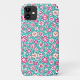 Cool oriental floral pink flower ornament pattern Case-Mate iPhone case
