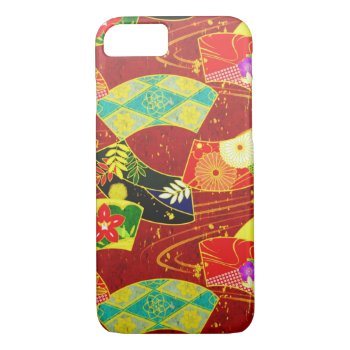 Cool Oriental Japanese Abstract Vibrant Pattern Iphone 8/7 Case by TheGreatestTattooArt at Zazzle