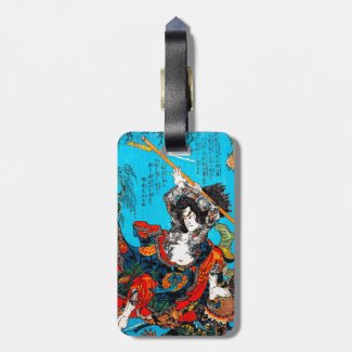 Cool oriental japanese Ancient Samurai Warrior Jo Luggage Tag