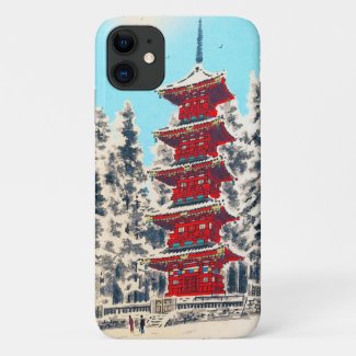 Cool oriental japanese clasic ancient shrine art Case-Mate iPhone case