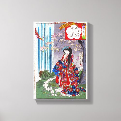 Cool oriental japanese classic geisha lady art canvas print