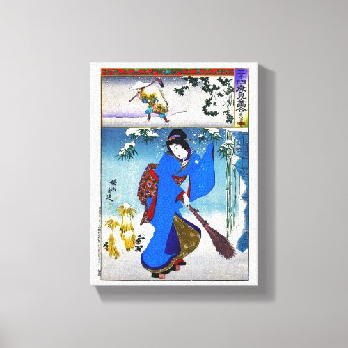 Cool oriental japanese classic geisha lady art canvas print