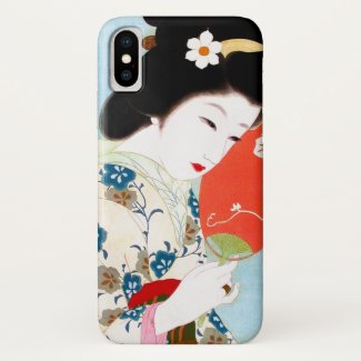 Cool oriental japanese classic geisha lady art iPhone x case