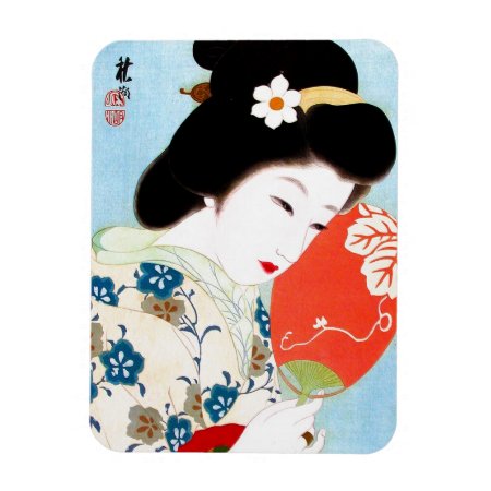Cool Oriental Japanese Classic Geisha Lady Art Magnet