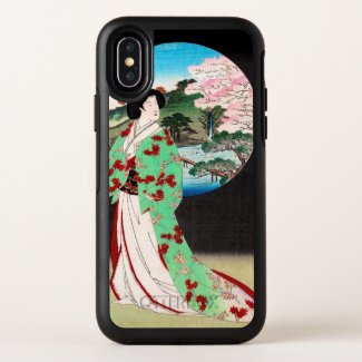 Cool oriental japanese classic geisha lady art OtterBox iPhone case