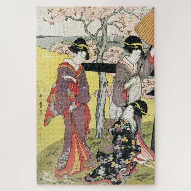 Cool oriental japanese classic geisha lady maiko jigsaw puzzle (Vertical)