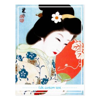 Cool oriental japanese classic geisha lady maiko postcard