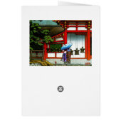 Cool oriental japanese classic temple rain art (Back)