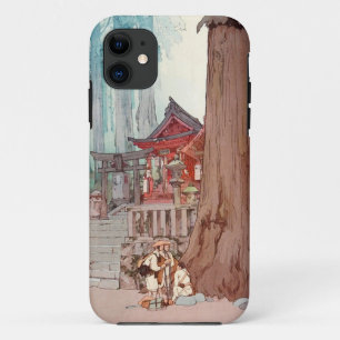 Cool oriental japanese classic temple shrine art iPhone 11 case