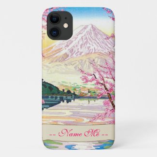 Cool oriental japanese Fuji spring cherry tree Case-Mate iPhone Case