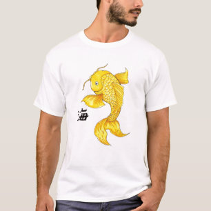 Cool Oriental Japanese Gold Koi Fish Carp tattoo T-Shirt