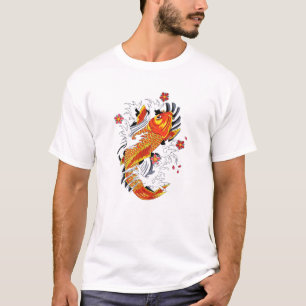 Cool Oriental Japanese Gold Lucky Koi Carp T-Shirt