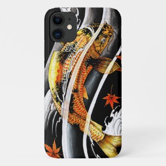 Cool oriental japanese Gold Lucky Koi Fish tattoo Case-Mate iPhone Case
