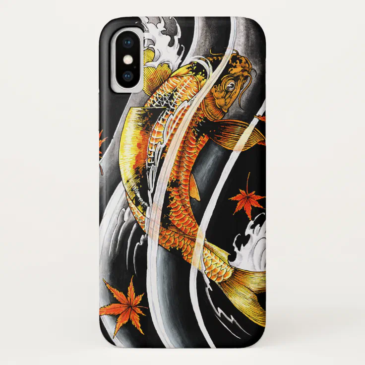 Cool oriental japanese Gold Lucky Koi Fish tattoo Case-Mate iPhone Case |  Zazzle