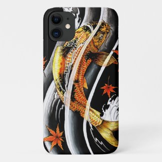 Cool oriental japanese Gold Lucky Koi Fish tattoo Case-Mate iPhone Case