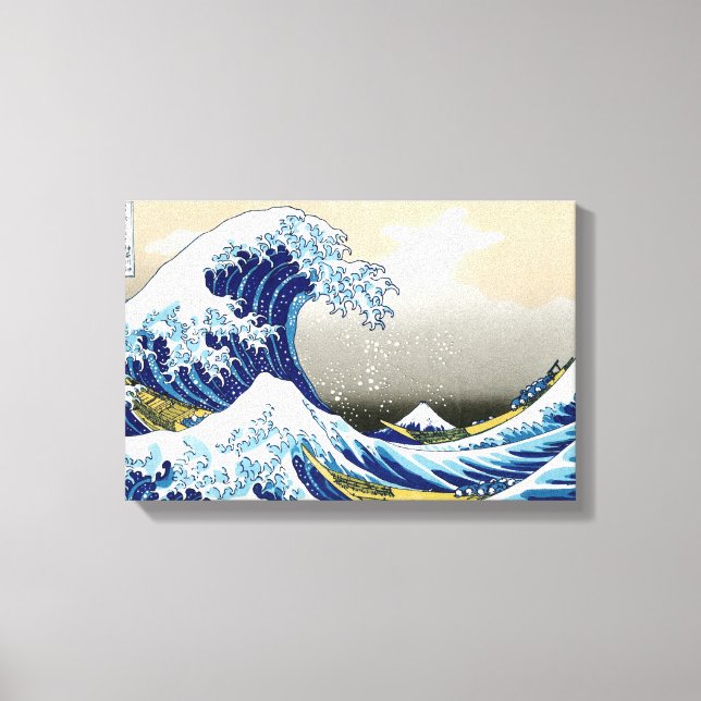 Cool oriental japanese Hokusai Fuji View landscape Canvas Print (Front)