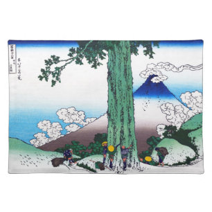 Cool oriental japanese Hokusai Fuji View landscape Cloth Placemat