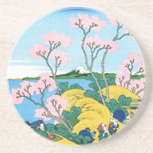 Cool oriental japanese Hokusai Fuji View landscape Drink Coaster