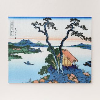 Cool oriental japanese Hokusai Fuji View landscape Jigsaw Puzzle