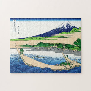 Cool oriental japanese Hokusai Fuji View landscape Jigsaw Puzzle