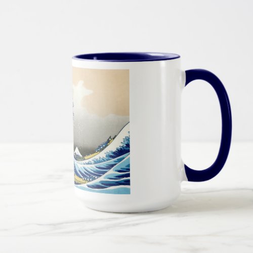 Cool oriental japanese Hokusai Fuji View landscape Mug